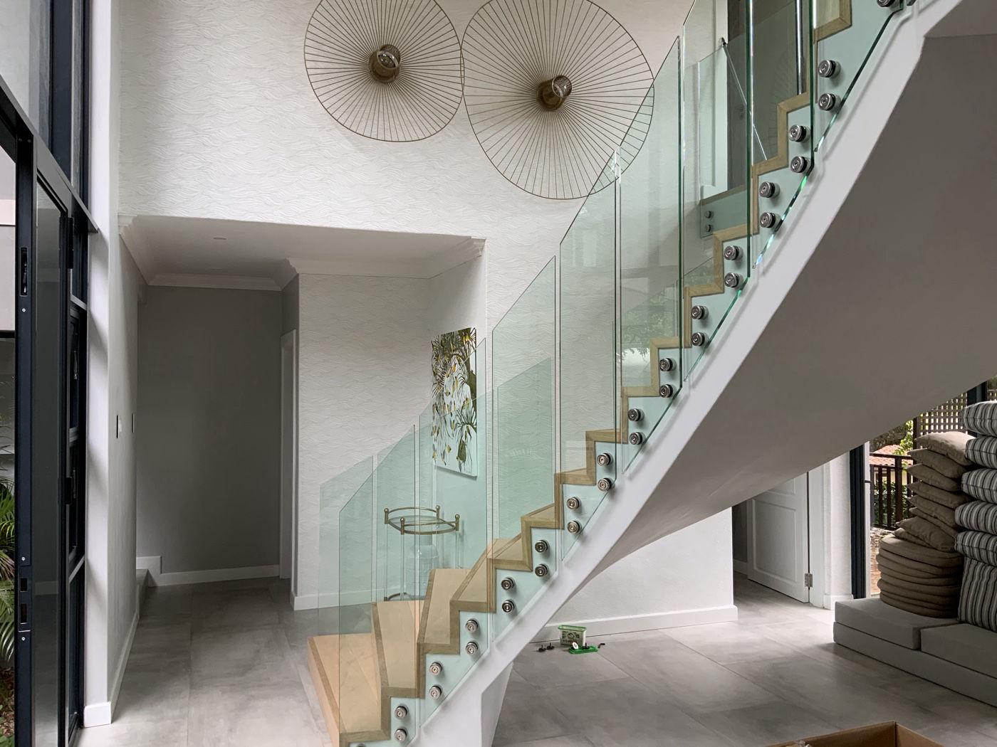 Frameless glass balustrade staircase by TruBalustrades